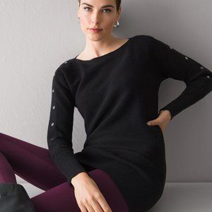 WHBM Long-Sleeve Snap Sweater Tunic